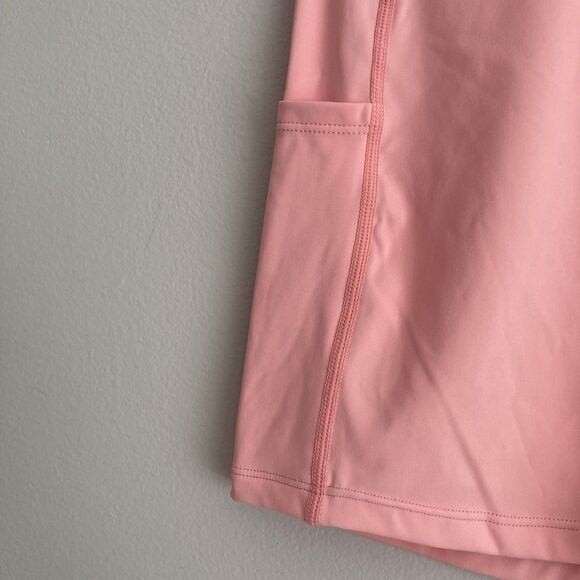 Halara Biker Shorts Womens Small Pink Side Pocket 3” Yoga Gym Running Workout - Picture 3 of 8